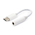 Переходник Jack 3.5 (м) - Type-C (п) RockBox TCJ01 8см (white)