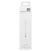 Переходник Jack 3.5 (м) - Lightning (п) - MH-F03 (повр. уп.) 8см (white)
