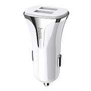 Адаптер Автомобильный с кабелем Hoco Z31 2USB/5V/3.4A QC3.0 +lightning (white)