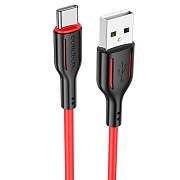 Кабель USB - Type-C Borofone BX63 15W 100см 3A  (black/red)