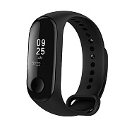 Ремешок - WB13 Xiaomi Mi Band 3/Mi Band 4 силикон на кнопке (регулируемый) (black)