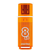 Флэш накопитель USB  8 Гб Smart Buy Glossy (orange) 