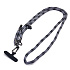 Шнурок - текстильный на шею регулируемый (black/white)