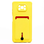 Чехол-накладка - SC304 с картхолдером для "Xiaomi Poco X3/Poco X3 Pro" (yellow) (208801)