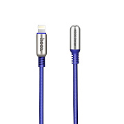 Кабель USB - Apple lightning Hoco U17 12W 120см 2,4A  (blue)