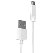 Кабель USB - micro USB Hoco X1 Rapid 2pcs  100см 2,1A  (white)