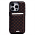 Чехол-накладка - SM022 SafeMag c картхолдером  для "Apple iPhone 15 Pro" (coffee)