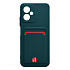 Чехол-накладка - SC315 с картхолдером для "Xiaomi Redmi Note 12 5G CN" (dark green)