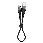 Кабель USB - micro USB Borofone BX32 Munificent 12W 25см 2,4A  (black)