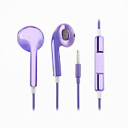Проводные наушники с микрофоном вкладыши - MD827ZM Jack 3,5  (purple)