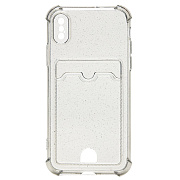 Чехол-накладка - SC300 с картхолдером для "Apple iPhone X/iPhone XS" (black)