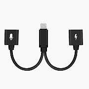 Адаптер - Three-in-one charging audio call converter для Apple iPhone 5 10 см (black)