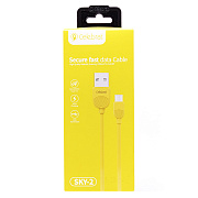 Кабель USB - micro USB Celebrat SKY-2M 12W 100см 2,4A  (yellow)