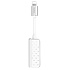 Переходник Jack 3.5 (м) / Lightning (м) - Lightning (п) Hoco LS12 (white)
