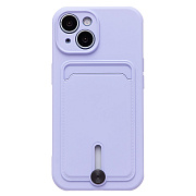 Чехол-накладка - SC304 с картхолдером для "Apple iPhone 15" (light violet) (228127)