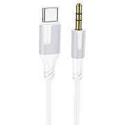 Кабель Type-C - 3.5mm Borofone BL19 Creator(повр. уп.)  100см   (white)