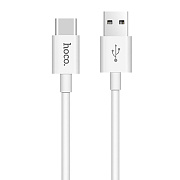 Кабель USB - Type-C Hoco X23 Skilled  100см 2,1A  (white)