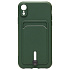 Чехол-накладка - SC304 с картхолдером для "Apple iPhone XR" (dark green) (208676)