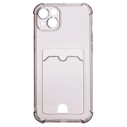 Чехол-накладка - SC276 с картхолдером для "Apple iPhone 14 Plus" (black)