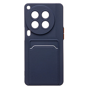 Чехол-накладка - SC337 с картхолдером для "Tecno Camon 30 Premier 5G" (dark blue) (231120)