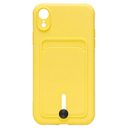 Чехол-накладка - SC304 с картхолдером для "Apple iPhone XR" (yellow) (208681)