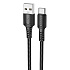 Кабель USB - Type-C Borofone BX116 Certain 18W 100см 3A  (black)
