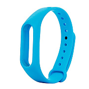 Ремешок - WB13 Xiaomi Mi Band 2 силикон на кнопке (регулируемый) (light blue)