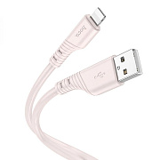 Кабель USB - Apple lightning Hoco X97 Crystal (повр. уп.) 12W 100см 2,4A  (light pink)
