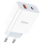 Адаптер Сетевой Hoco C97A PD QC3.0 USB/Type-C 3A/20W (white)