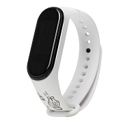 Ремешок - WB01 Xiaomi Mi Band 3/Mi Band 4 силикон (004) (white)