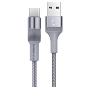 Кабель USB - Type-C Borofone BX21 Outstanding 18W 100см 3A  (gray)