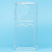 Чехол-накладка - SC276 с картхолдером для "Huawei Pura 70 Pro Global" (transparent) (232848)