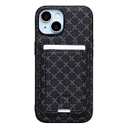 Чехол-накладка - SM022 SafeMag c картхолдером  для "Apple iPhone 15" (black)