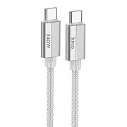 Кабель Type-C - Type-C Hoco U134 Primero 240W 180см 5A  (gray)