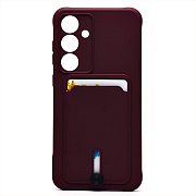 Чехол-накладка - SC304 с картхолдером для "Samsung Galaxy S24FE" (bordo) (237266)