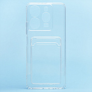 Чехол-накладка - SC276 с картхолдером для "TECNO Spark 10 Pro" (transparent)