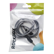 Кабель AUX (папа-папа) RockBox RC-MM2*  100см   (black)