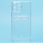 Чехол-накладка - SC300 с картхолдером для "Apple iPhone 13 Pro Max" (white)