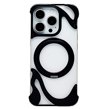 Чехол-накладка - Z-08 Glassy SafeMag для "Apple iPhone 16 Pro" (black) (243151)