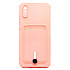 Чехол-накладка - SC304 с картхолдером для "Xiaomi Redmi 9A/Redmi 9i" (peach) (208500)