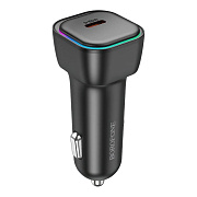 Адаптер Автомобильный Borofone BZ28A Trophie PD30W+QC3.0 (black)