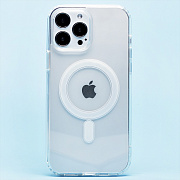 Чехол-накладка - SM007 SafeMag с анимацией для "Apple iPhone 13 Pro Max" (прозрачный)