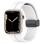 Ремешок - ApW29 Apple Watch 38/40/41 mm силикон на магните (white)
