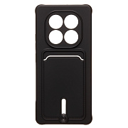 Чехол-накладка - SC304 с картхолдером для "Xiaomi Redmi Note 14 Pro 4G" (black) (240444)