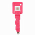 Кабель USB - Apple lightning Baseus 12W 10см 2,4A  (pink)