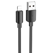 Кабель USB - Apple lightning Hoco X96 12W 25см 2,4A  (black)