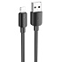 Кабель USB - Apple lightning Hoco X96 12W 25см 2,4A  (black)