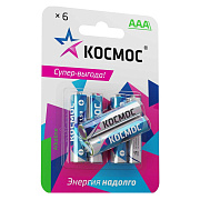 Батарейка AAA Космос LR03 (6-BL) (6/72)