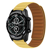 Ремешок - WB31 Универсальный 22мм экокожа на магните (yellow)