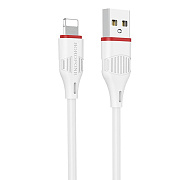 Кабель USB - Apple lightning Borofone BX17 12W 100см 2,4A  (white)